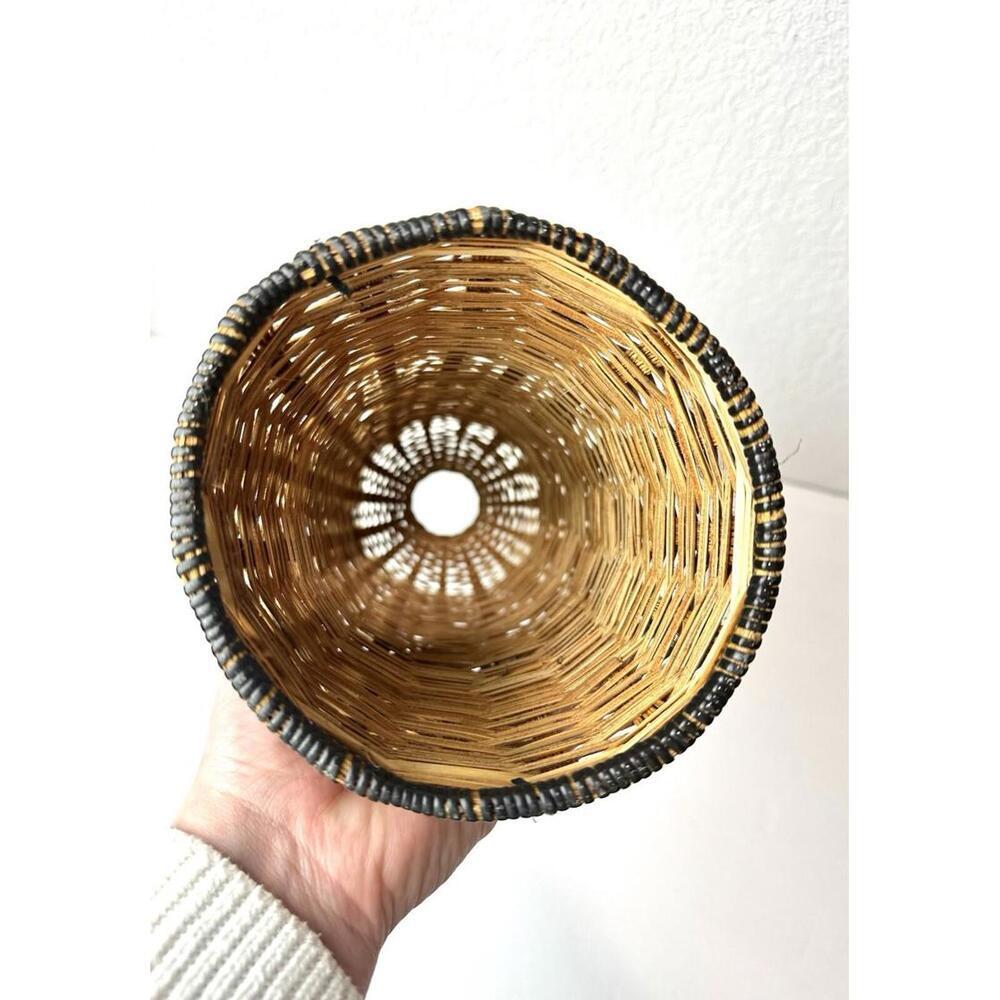 Vintage wicker decorative hollow vase/for dried flowers - Picture 4 of 4